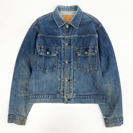 12i26 Levi’s リーバイス 雰囲気◎ 507 デニムジャケット Gジャン J22 赤耳 サイズ40 インディゴブルー メンズu02t