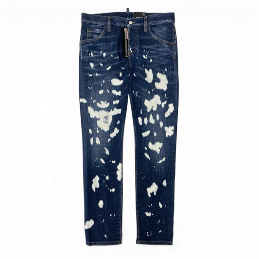 33c10《未使用品》 DSQUARED2 ディースクエアード ブリーチダメージ加工 スキニーデニムパンツ S75LB0525 サイズ38 インディゴ COOL GIRL JEAN タグ付t18r