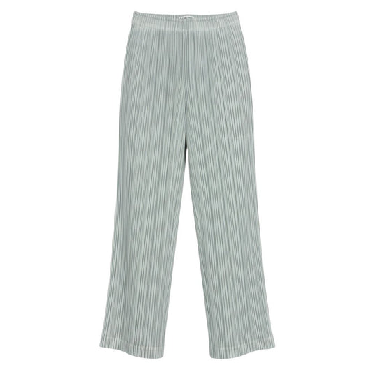 Aa28 PLEATS PLEASE プリーツプリーズ プリーツパンツ ウエストゴム サイズ2 エメラルドグリーン  レディース ボトム パンツk02i