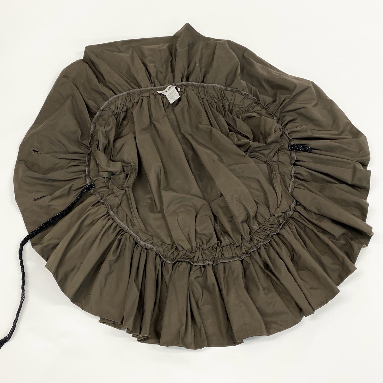 Ad9 ISSEY MIYAKE イッセイミヤケ 変形ジャケット ロングジャケット IM73FD526 2 カーキ レディースu02t
