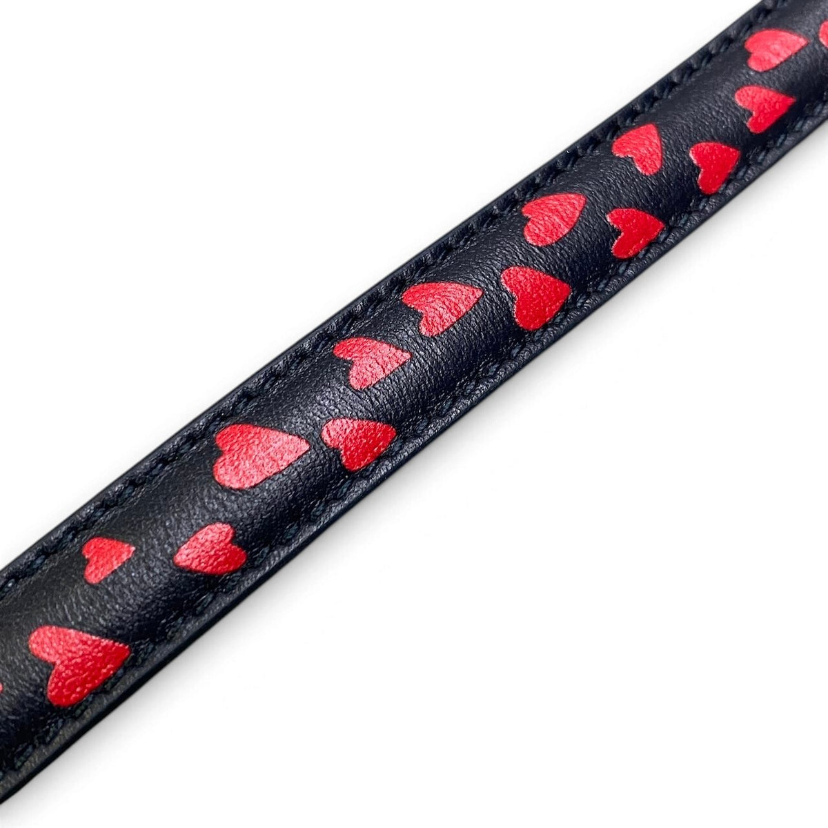 j15 《新品同様》 Christian Dior クリスチャンディオール ロゴバックル ハート レザーベルト 23-MA-0241 70 ブラック レッド レザーu02t