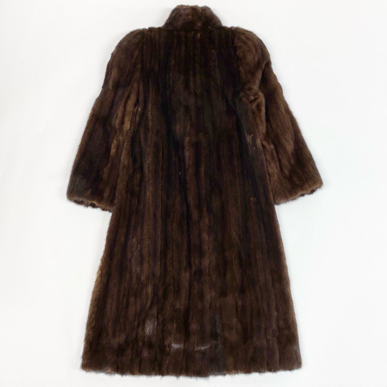 18a16 デミバフミンク ミンクコート 超ロングコート 着丈112cm 毛皮コート ブラウン系 ミンクファー 毛並み綺麗t18r