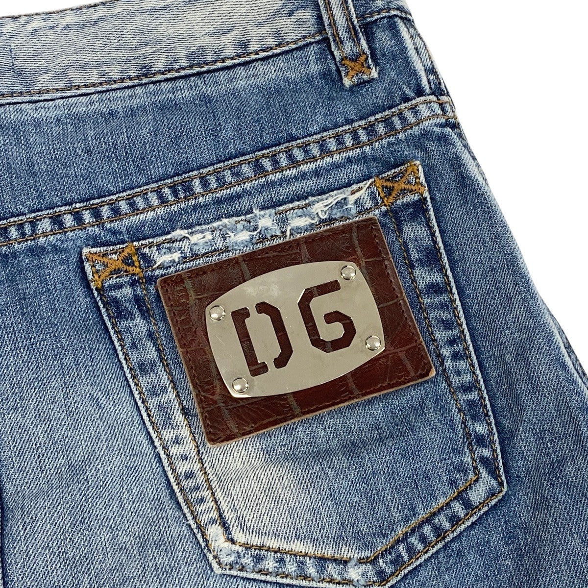 Eh28 【美品】DOLCE&GABBANA デニムスカート ミニスカート イタリア製 36サイズ インディゴ コットン100％ レディース 女性用k02i