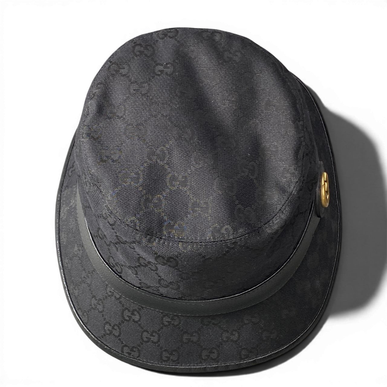 g11 GUCCI グッチ GGキャンバス フェドラ バケットハット GG Canvas Fedora Bucket Hat L 59cm ブラック 帽子