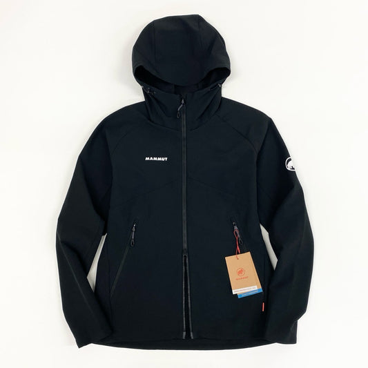 75f27 《未使用》 MAMMUT マムート Macun 2.0 SO Hoodeod Jacket マクン2.0 ソフトシェル フーデッドジャケット サイズS ブラック レディース