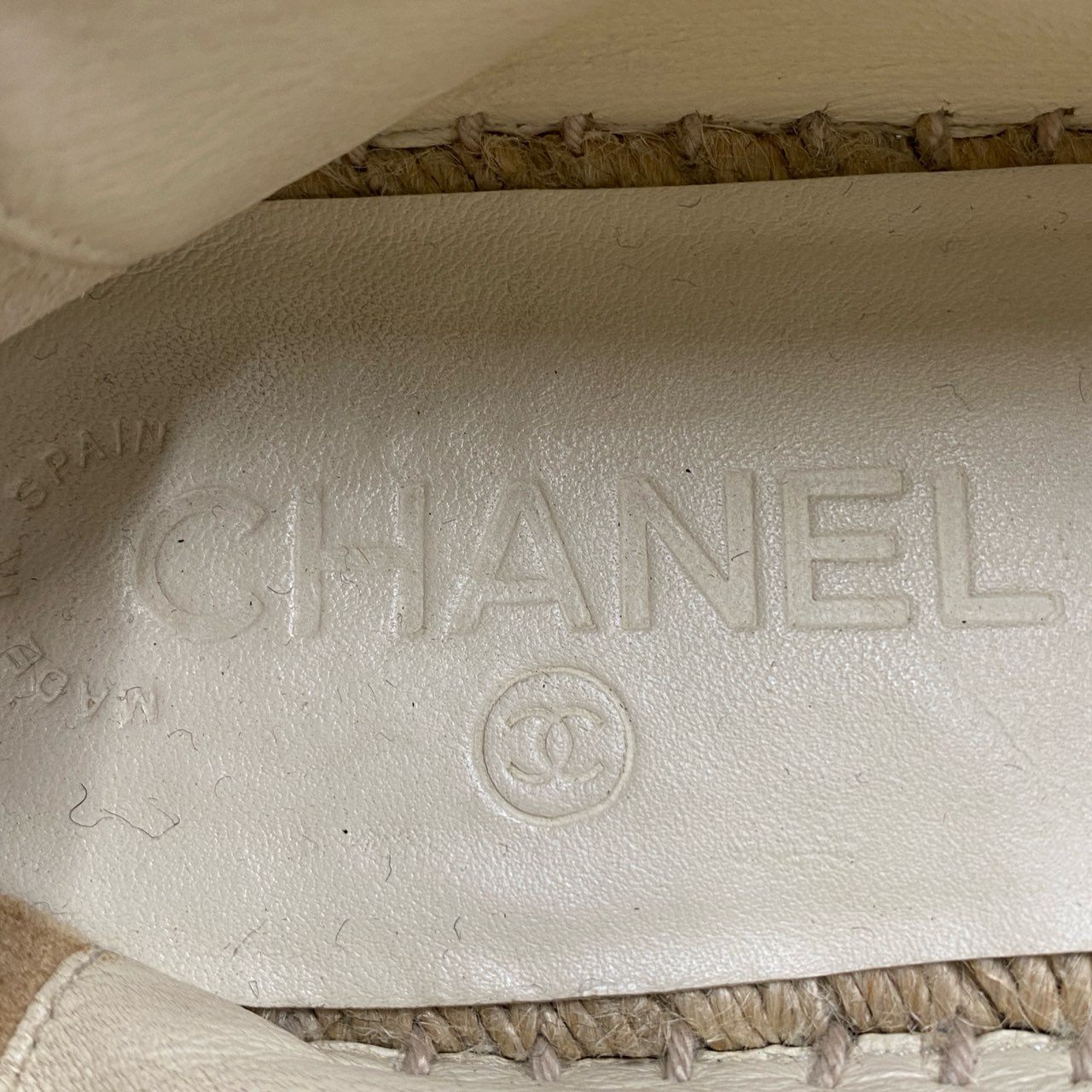 1i20 CHANEL シャネル スペイン製 ココマーク エスパドリーユ シューズ スリッポン G29762 M ネイビー