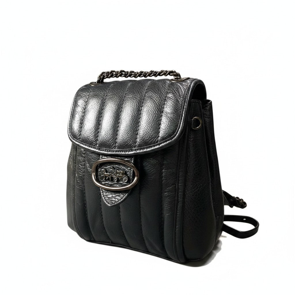 g9 COACH コーチ チェーンミニリュック  Chain Mini Backpack 79243 ブラック Blackt18r