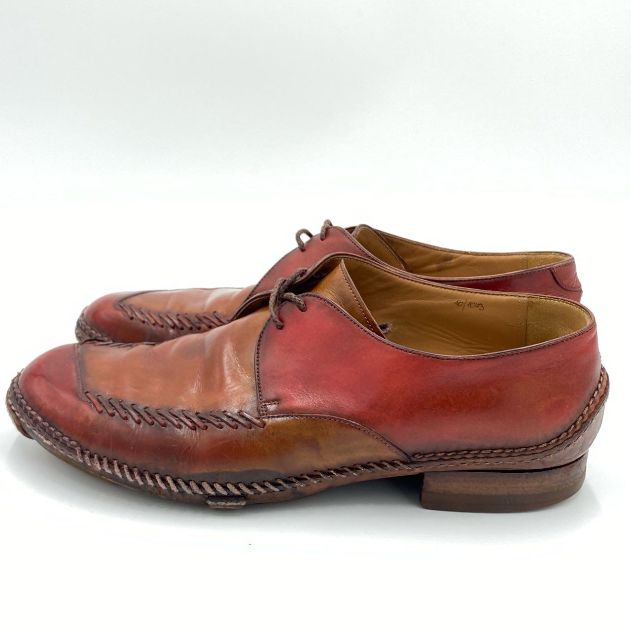 2i3《廃盤モデル》 Berluti ベルルッティ INDIO インディオ パティーヌ レザーシューズ 10 赤茶系 革靴 保存袋付属t18r