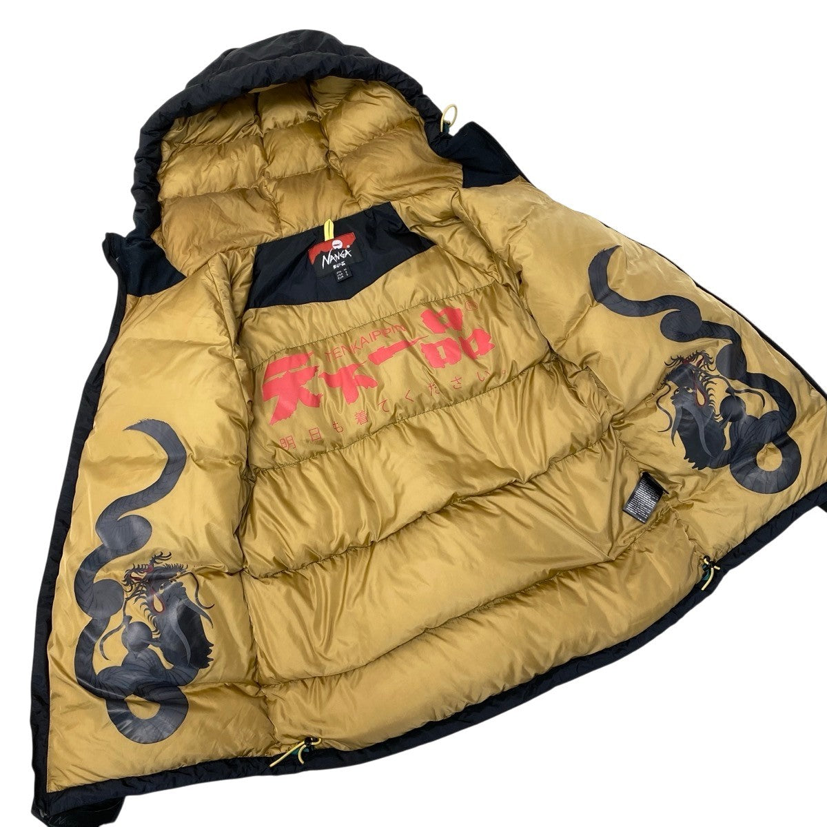 30f22 NANGA ナンガ × 天下一品 限定コラボ オーロラテックス ダウンジャケット 24FB-184 M ブラックt18r