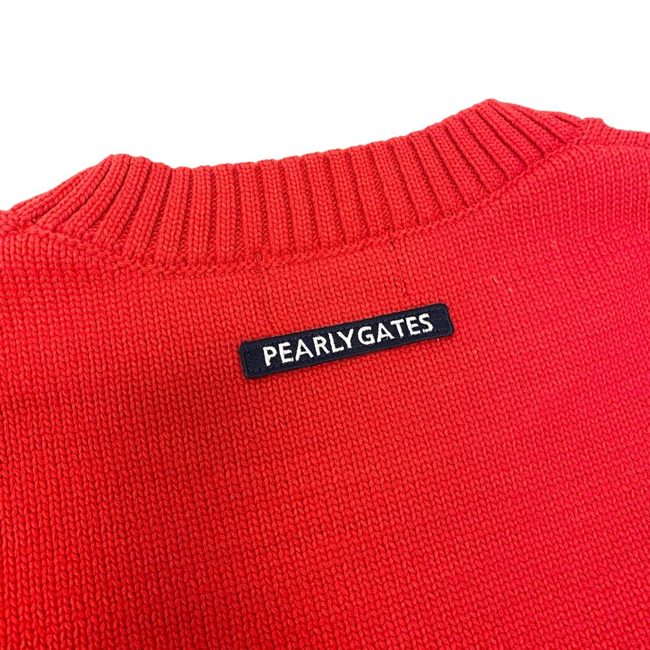 14c5 《極美品》 PEARLY GATES パーリーゲイツ MOMOKO RABBIT トラッドラビット セーター サイズ1 レッド ニット コラボ 限定品t18r