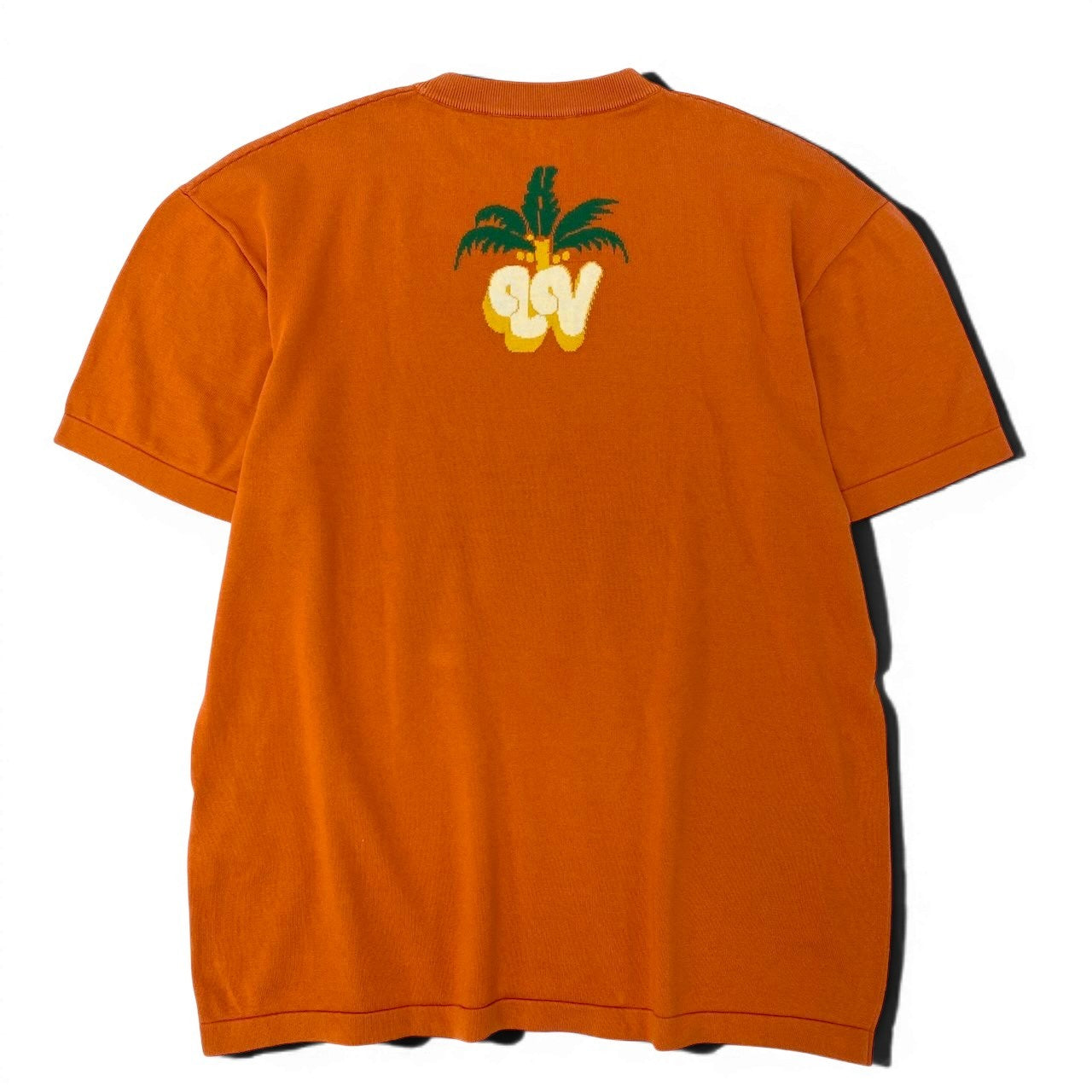Id15 LOUIS VUITTON ルイヴィトン 24SS LV ニットTシャツ Palm Tree Knit T-Shirt サイズM オレンジt18r