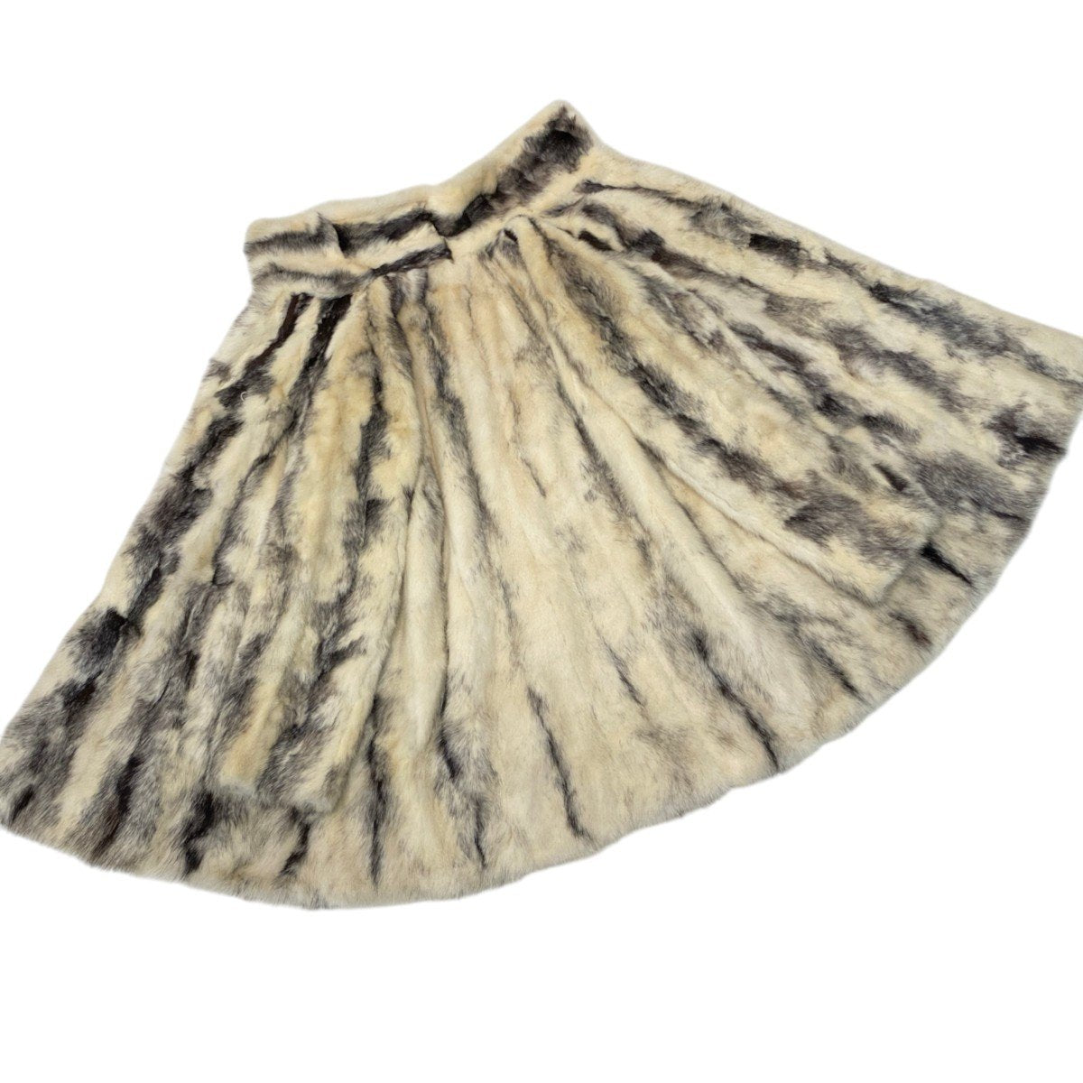 44i24 クロスミンク ファーコート サイズF アイボリー 本毛皮 Cross Mink Fur Coat リアルファーt18r