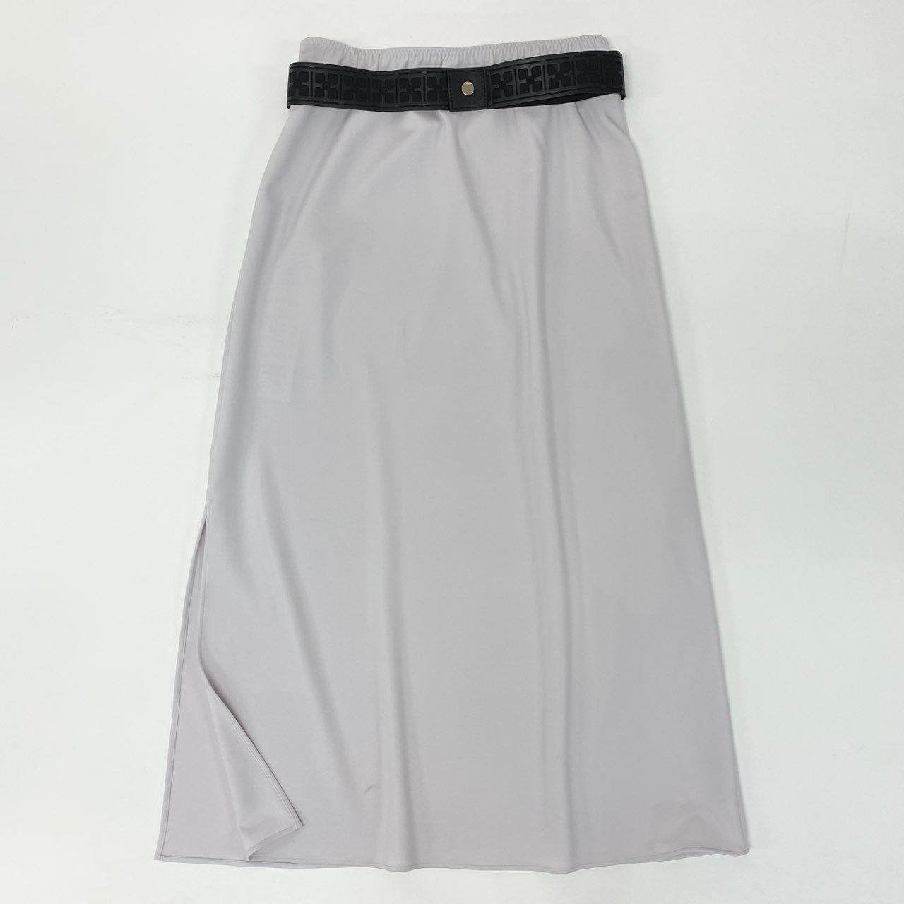 40k18 EPOCA エポカ ロングスカート フレアスカート ストレッチ ベルト付 M5S25-555-30 40サイズ ライトパープル レディースu02t