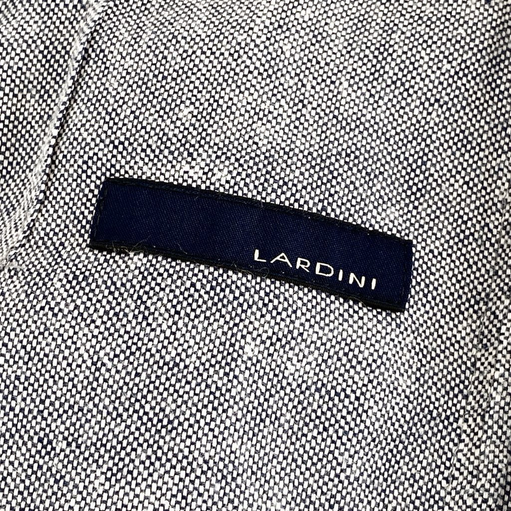 27f20 LARDINI ラルディーニ ダブルブレスト サマーテーラードジャケット リネン 44 ブルー ブレザー イタリア製