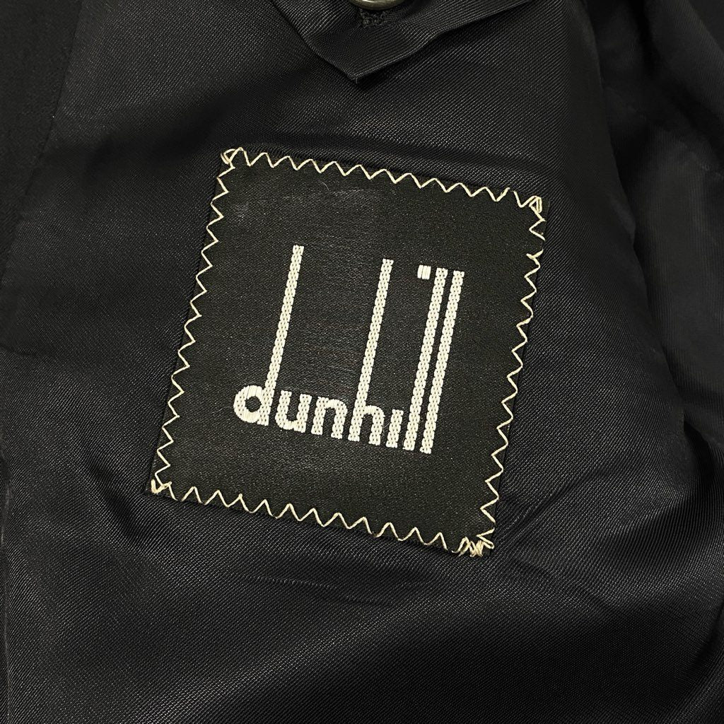62l24 dunhill ダンヒル テーラードジャケット ダブルプレスト ウールジャケット 46サイズ ネイビー ウール100％ メンズo07t