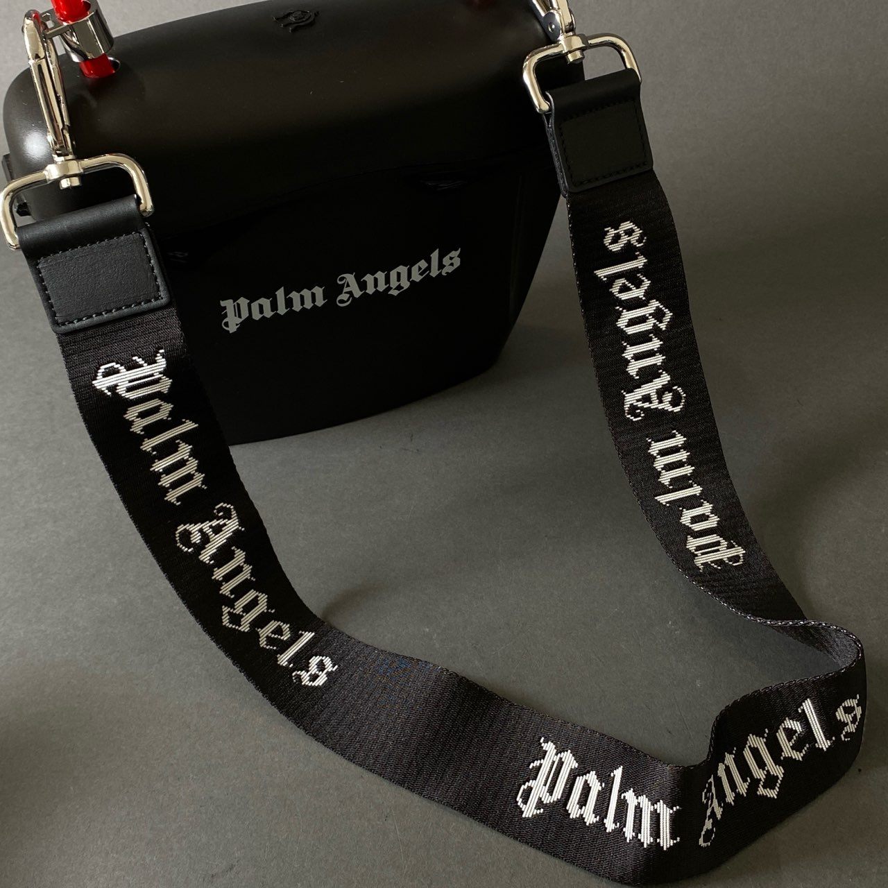 Dg17 Palm Angels パームエンジェルス ショルダーストラップ付 PADLOCK BAG パドロック バッグ ブラック イタリア製