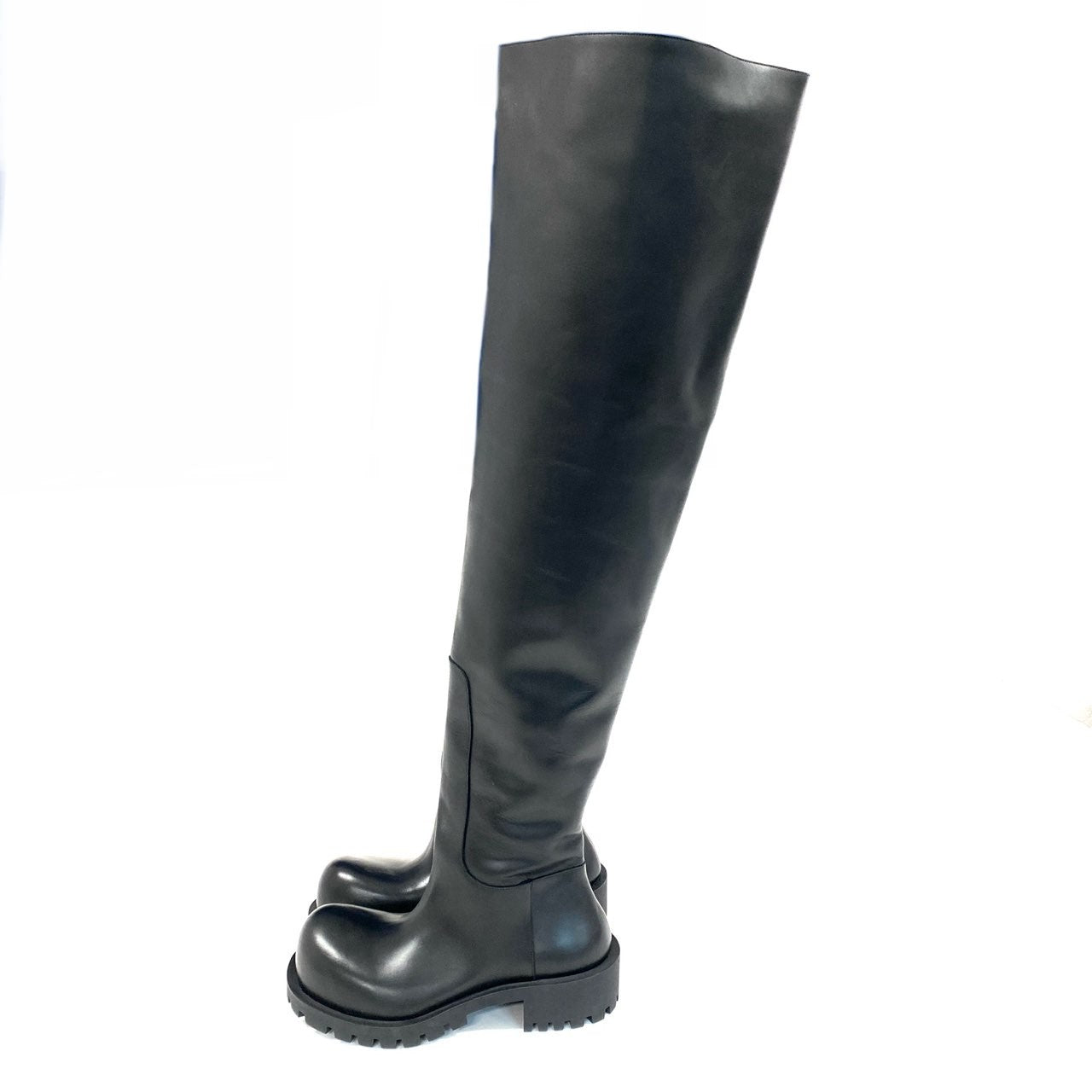 i22《極美品》 BALENCIAGA バレンシアガ HUMMER CUISSARDES ハマー レザーロングブーツ サイハイブーツ 712809 サイズ42 ブラック レザー メンズu02t