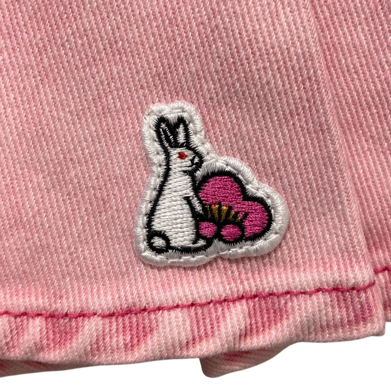 45c6 ＃FR2 エフアールツー デニムミニスカート プリーツスカート Mサイズ ピンク コットン100％ レディース 女性用u02t