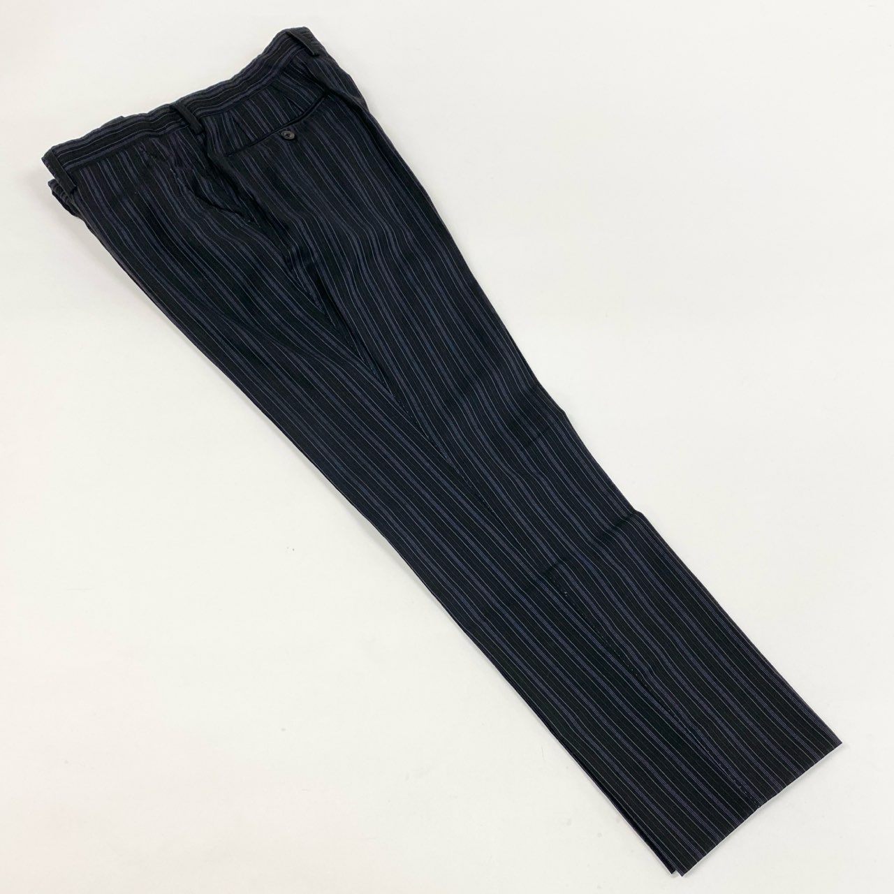 69L17 Paul Smith LONDON ポールスミス シングルスーツジャケット ストライプ柄 ロロピアーナ生地 M2 ブラック レディース 女性用u02t