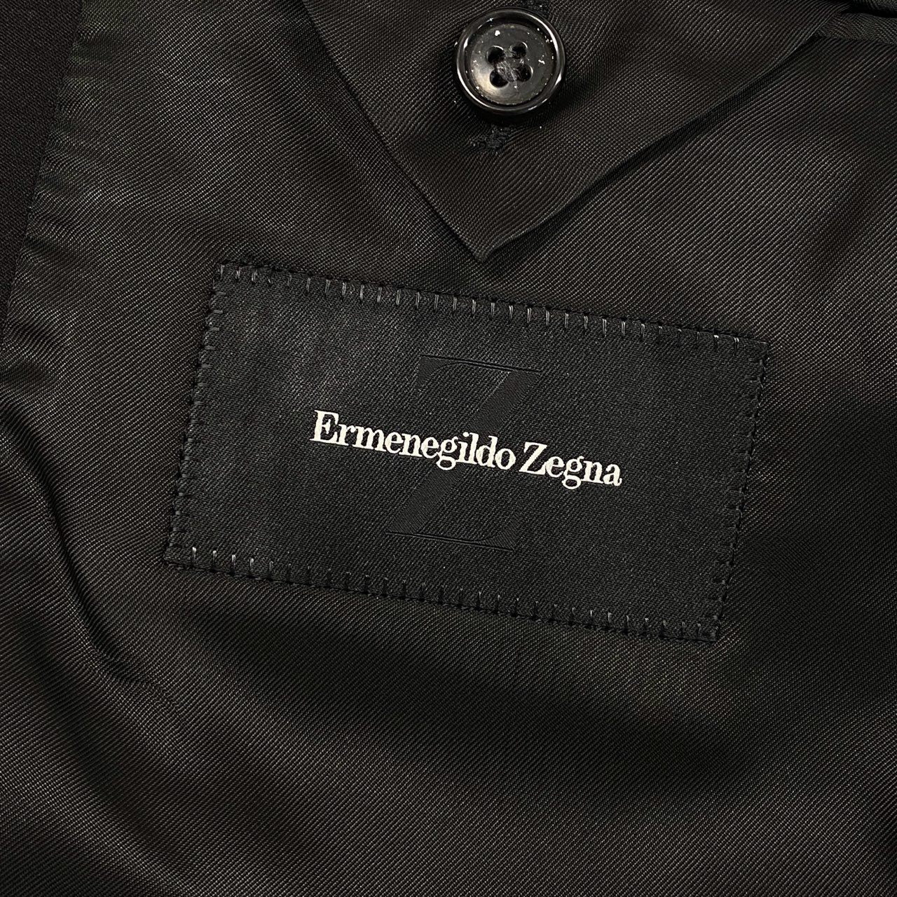 86l20 Ermenegildo Zegna エルメネジルドゼニア スーツセットアップ テーラージャケット スラックス 44サイズ ブラック メンズk02i