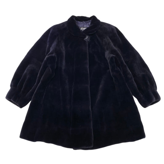 52i24 EMBA エンバ 染め シェアードミンク ファーコート サイズF ダークパープル 本毛皮 Shared Mink Fur Coat リアルファーt18r
