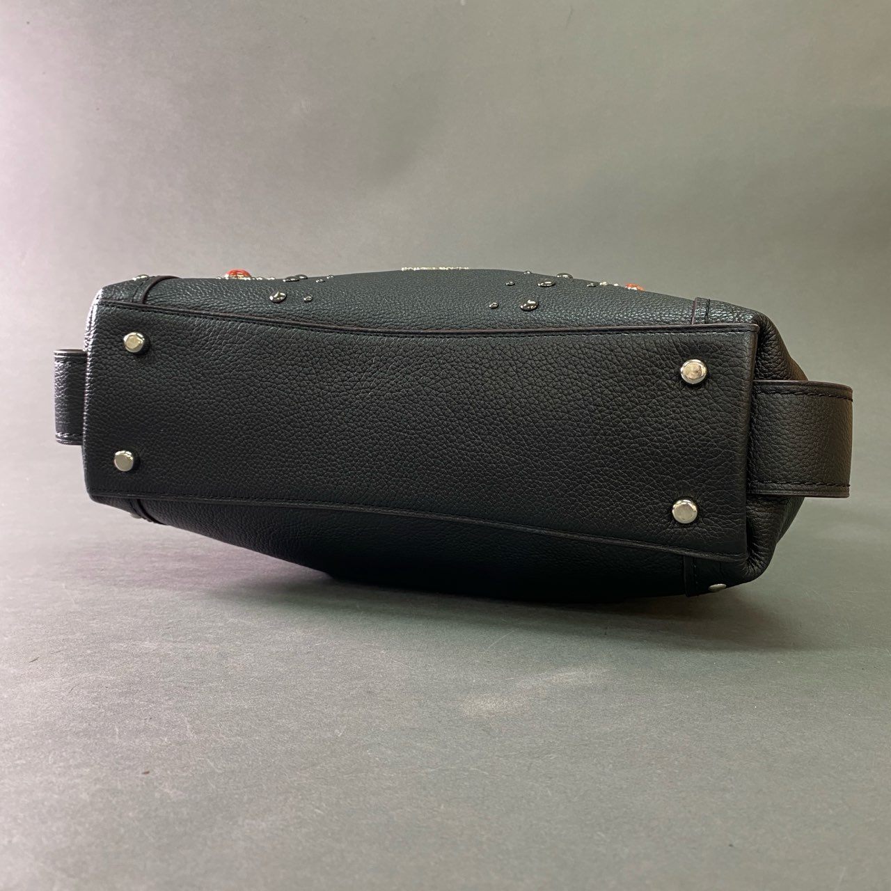 Gb12 COACH コーチ ウエスタンリベット イーディー トートバッグ 57660 ブラック レザー スタッズ ショルダーバッグ 鞄