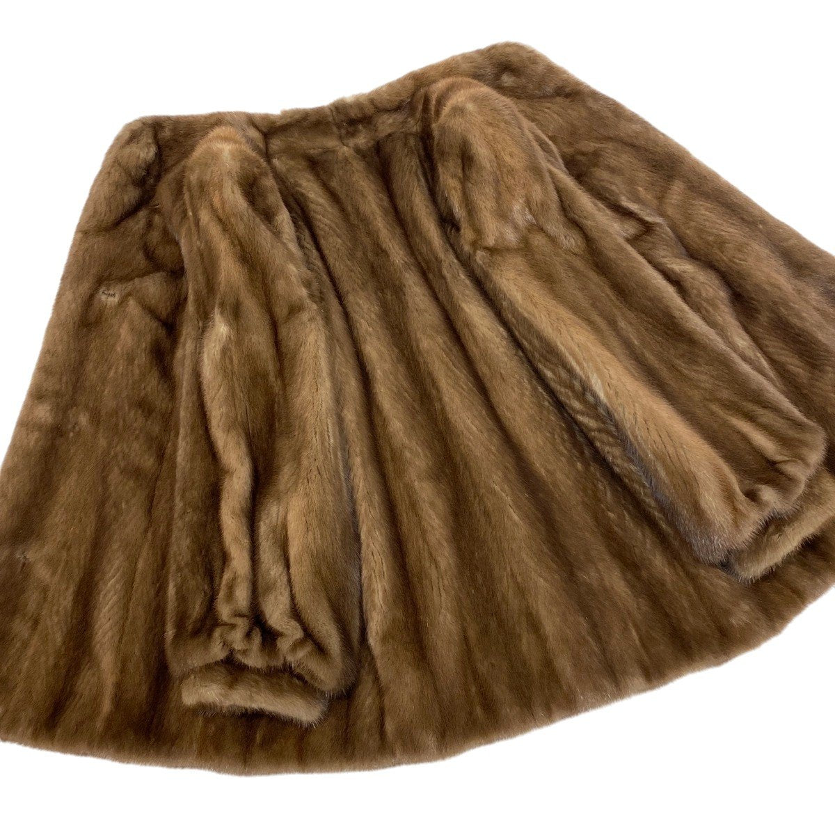 32f11 毛皮コート ミンクファー デミバフミンク 最高級毛皮 MINK FUR サイズFREE ブラウン系 レディースu02t