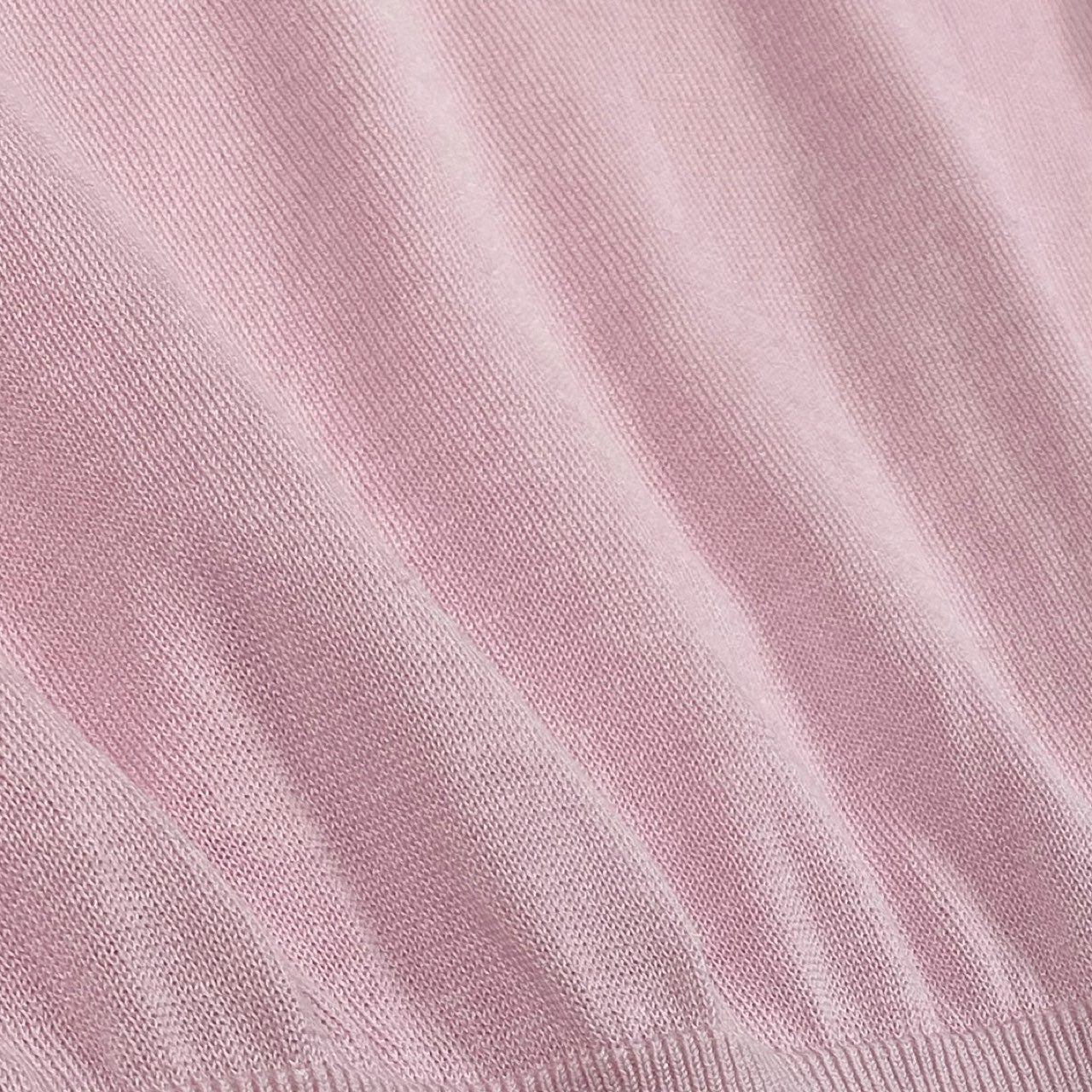 Ia23 Christian Dior クリスチャンディオール 半袖ニット サマーセーター トップス エンブレム刺繍 M ピンク コットン レディースu02t