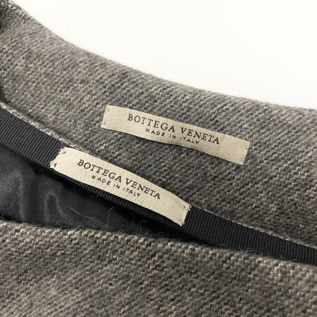 E Bottega Veneta ボッテガヴェネタ スカートセットアップ ジャケット スカート アンゴラ混 イタリア製 38サイズ グレー系 レディース 女性用nu1