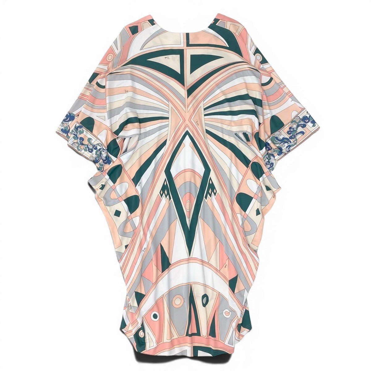 Ig10 【極美品】Emilio Pucci 変形チュニックワンピース 総柄 イタリア製 38サイズ マルチカラー レーヨン100％ レディース 女性用ta1
