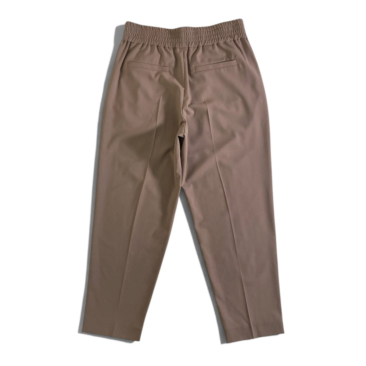 35j26 【未使用タグ付】 BRUNELLO CUCINELLI ブルネロクチネリ スラックスパンツ ウエストゴム ステッチデザイン サイズ42 ブラウン レディースu02t