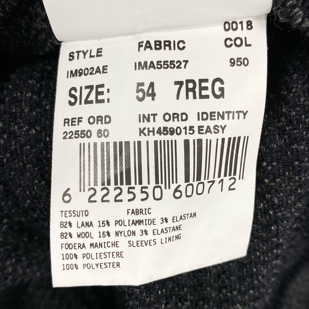 46f30 LARDINI ラルディーニ MOWEAR テーラードジャケット IM902AE 54 グレー ブレザー イタリア製 紳士服
