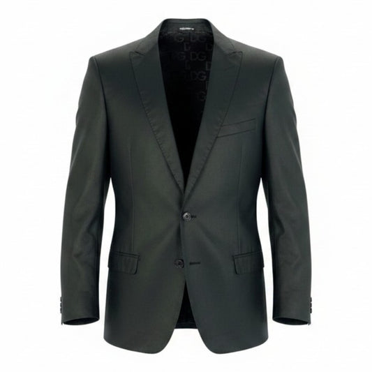 30f6 DOLCE&GABBANA ドルチェアンドガッパーナ テーラードジャケット NEW MARTINI 裏地DGロゴ シングル 2B サイズ50 ブラック メンズ 紳士服o07t