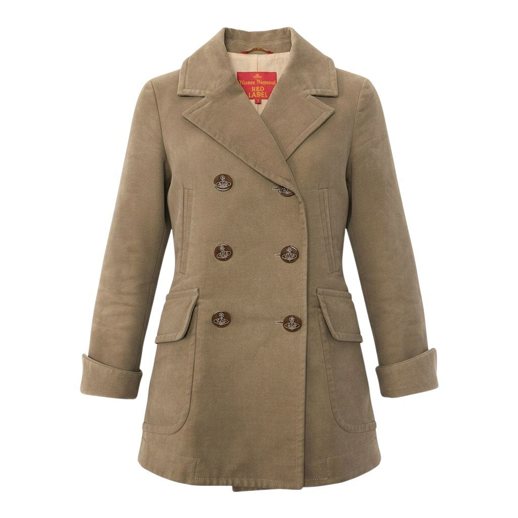 Ig6 Vivienne WestWood Red Label ベロアジャケット オーブボタン 357-01-63007 1サイズ ベージュ レディース 女性用u02t