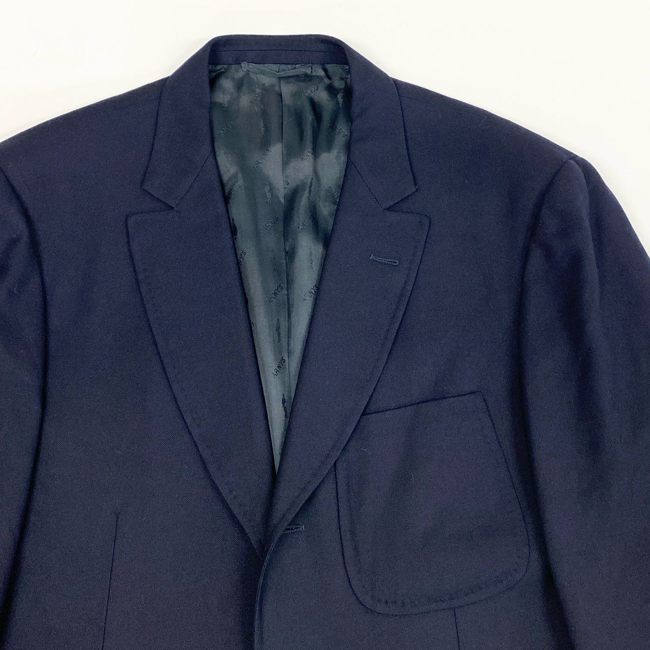 74k11 【美品】ARNYS PARIS アルニス テーラードジャケット ブレザー 三釦 フォーマル ビジネス 50サイズ ネイビー メンズu02t