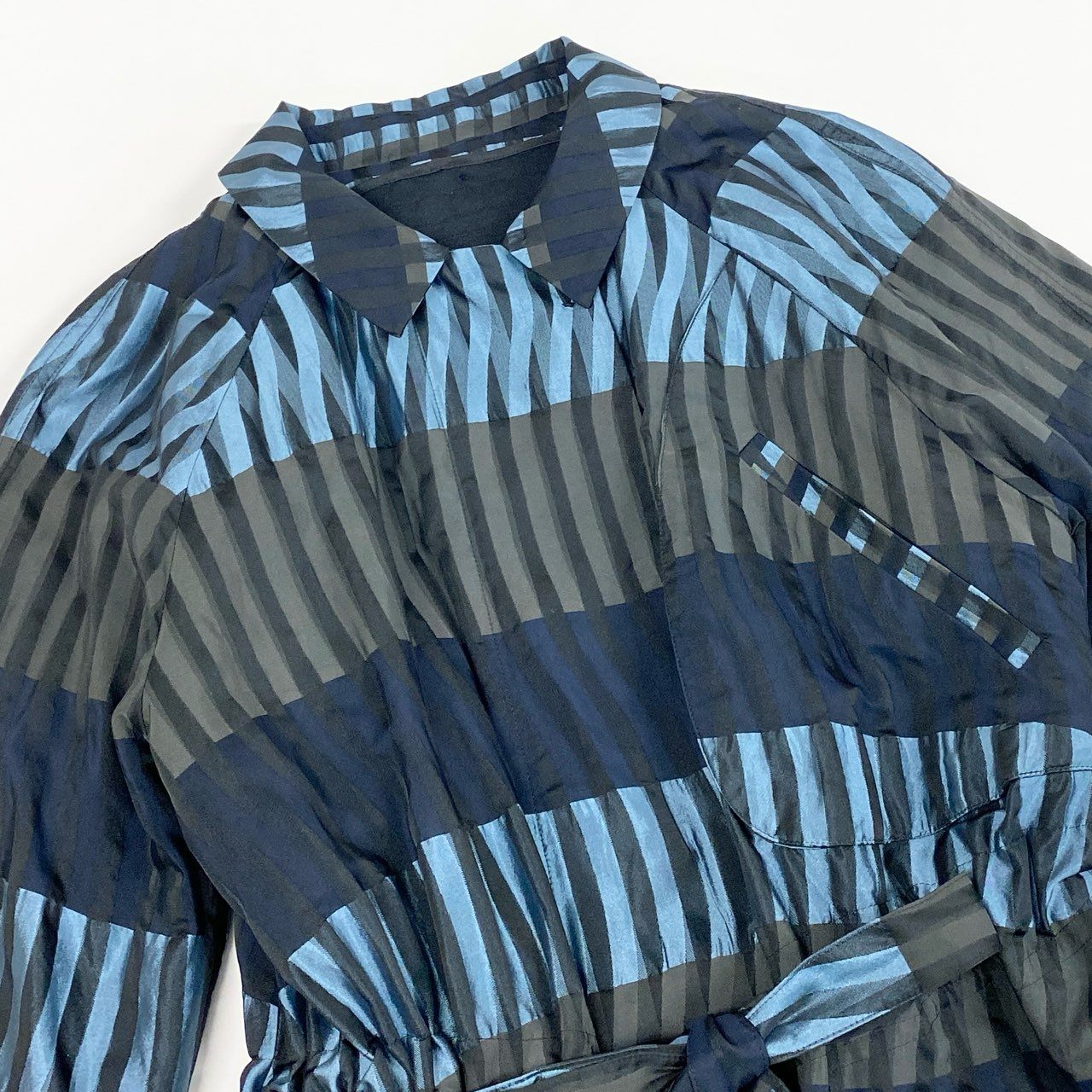 39L12 《美品》 TOKUKO 1er VOL トクコプルミエヴォル ロングコート 総柄コート Aライン ライナー付き 9 光沢カラー レディース 女性用u02t