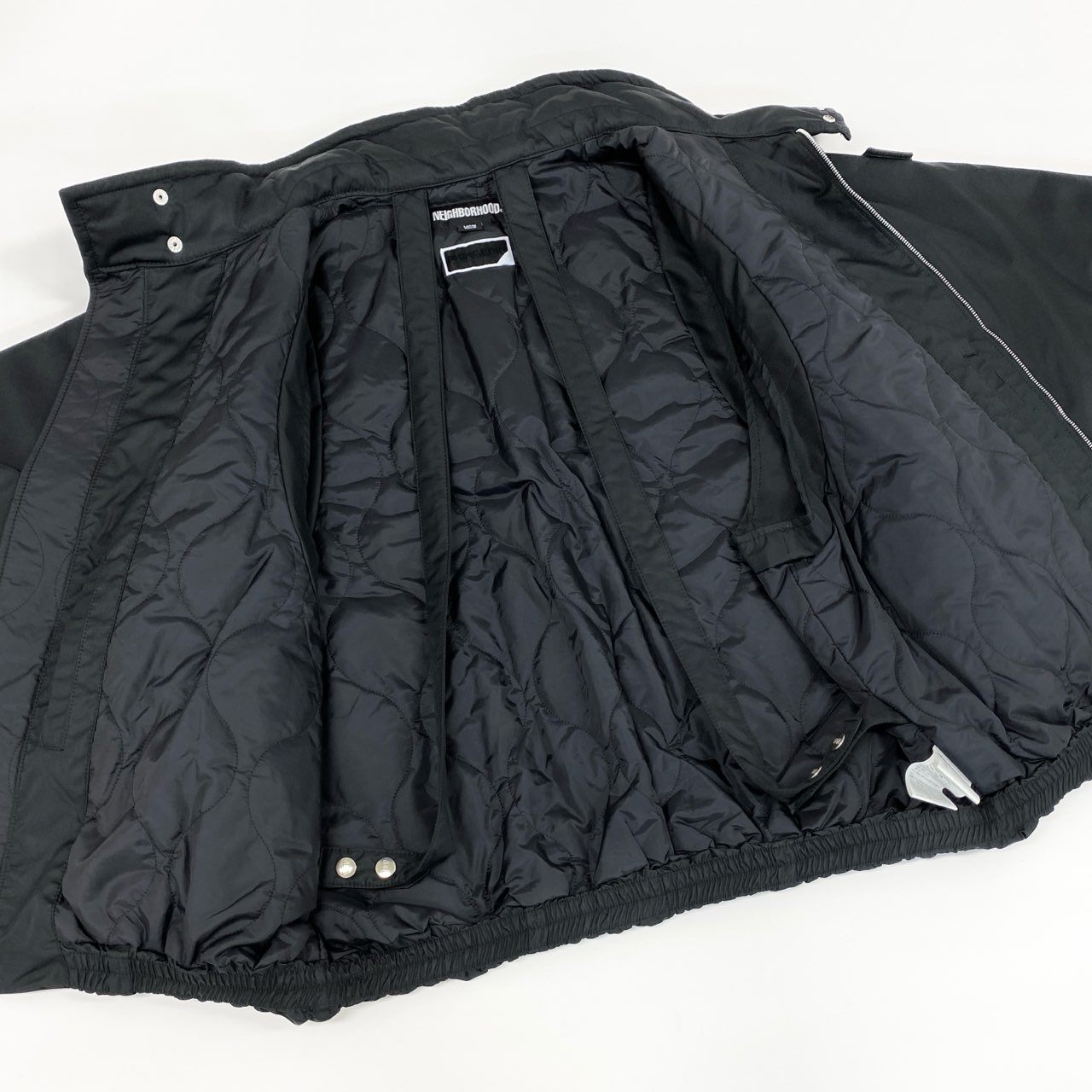 82f24 NEIGHBORHOOD NH x PHINGERIN ネイバーフッド フィンガリン NOREN JACKET ノレンジャケット ブルゾン アウター 242UTPGN-JKM01 Lサイズ ブラック メンズ