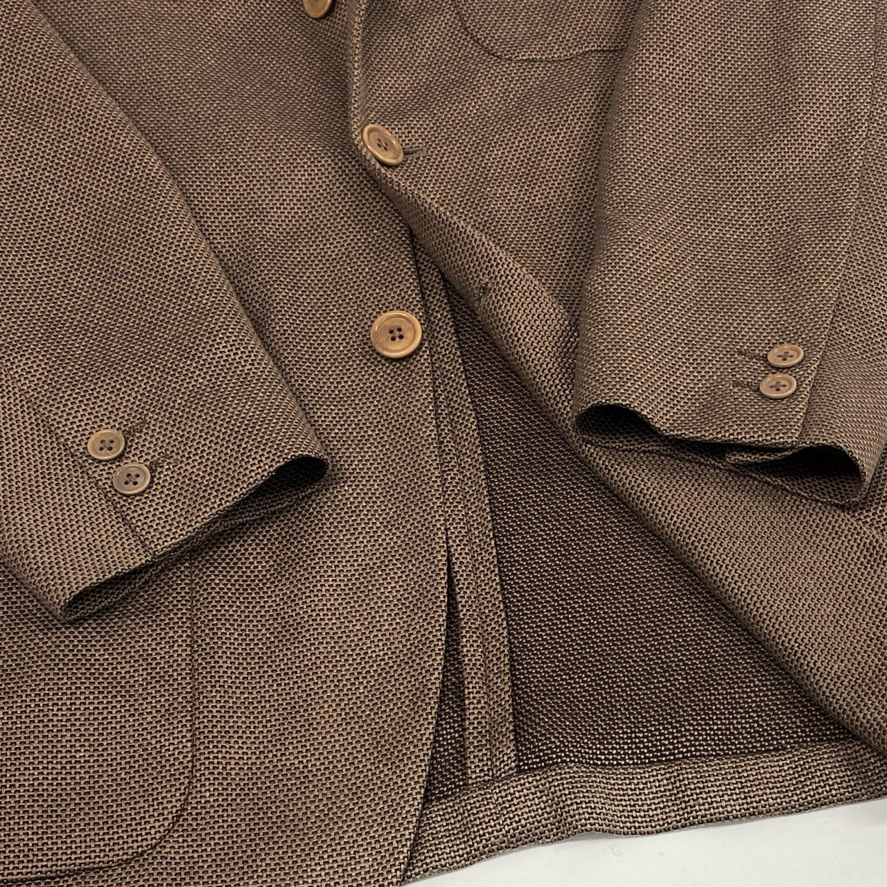 72i3 Ermenegildo Zegna エルメネジルドゼニア Soft テーラードジャケット ブレザー 背抜き ビジネス フォーマル 大きいサイズ 52 XLサイズ相当 ライトブラウン メンズo07t