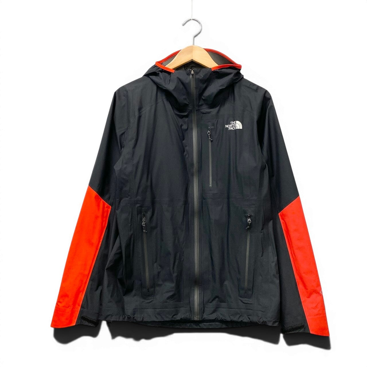 73e15 THE NORTH FACE ザノースフェイス トレイルランニング ジャケット エンデュランスフーディ NP11975 Mサイズ ブラック レッド ナイロン100％ メンズ 男性用t18r
