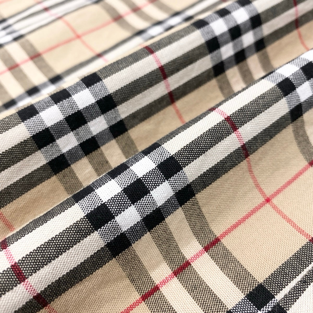 If15 BURBERRYS バーバリーズ ノースリーブシャツワンピース ドレス ノバチェック 160A ベージュ コットン レディースo07t