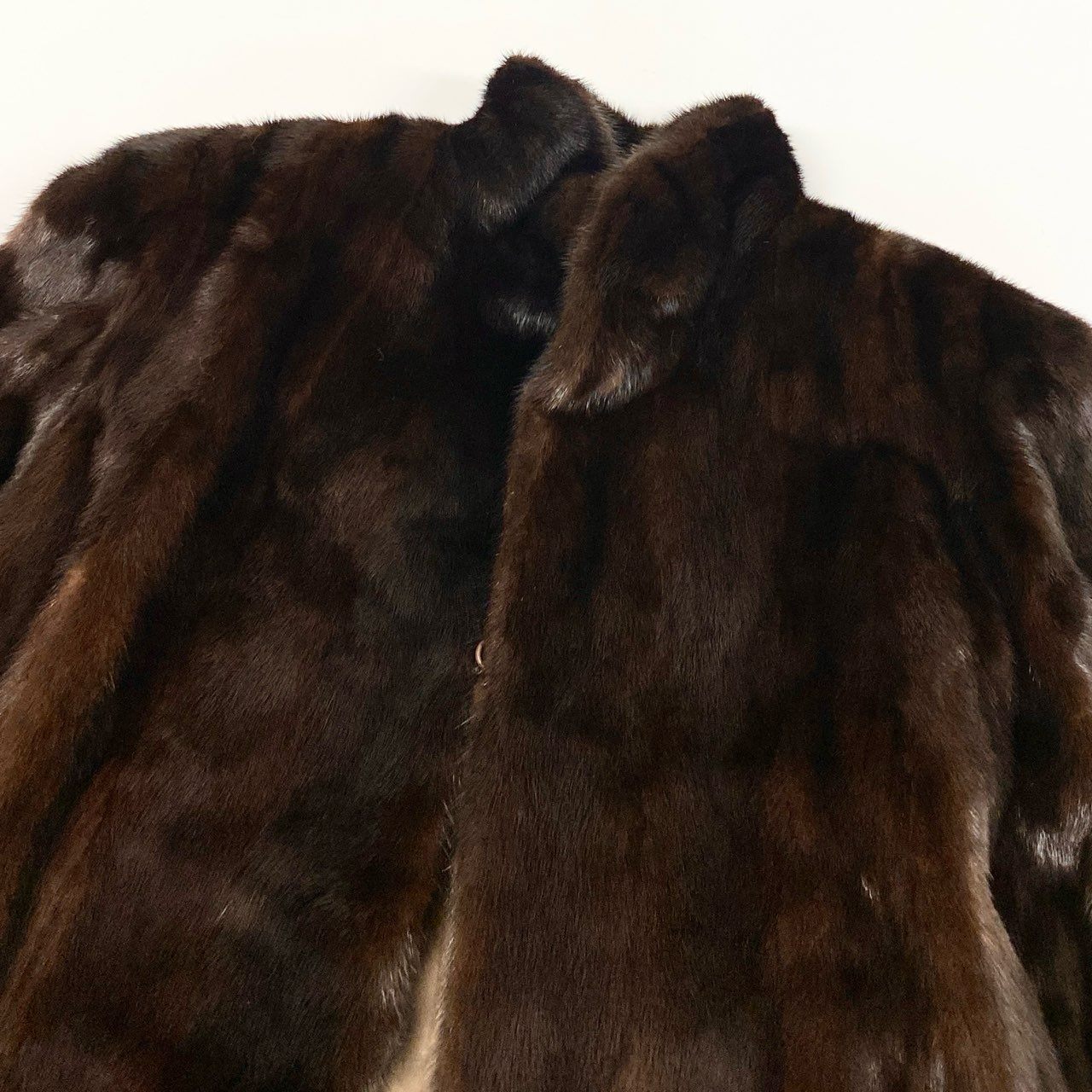 87j23 SAGA MINK サガミンク 銀サガ デミバフミンク ミンクコート 毛皮コート セミロング サイズF ブラウン ミンクファー レディース 毛並み綺麗u02t