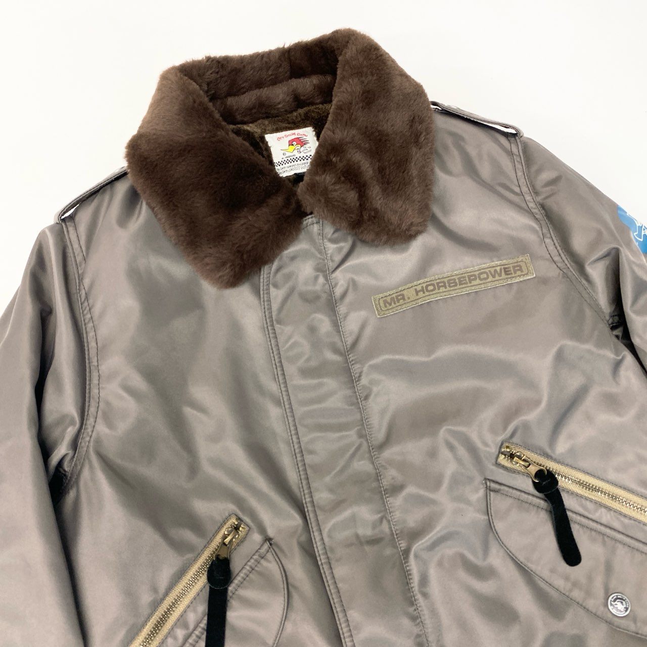 86c4 CLAY SMITH クレイスミス ウィンタージャケット フライトジャケット サイズM チャコールグレー メンズ アウターk02i