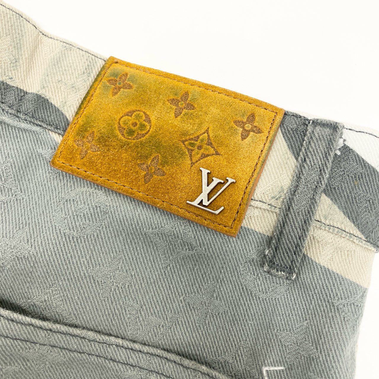 55L23 LOUIS VUITTON ルイヴィトン パッチワーク ポートレートデニム モノグラムジャガード サイズ28 メンズ PATCHWORKED PORTRAIT Monogram Denim Pantk02i