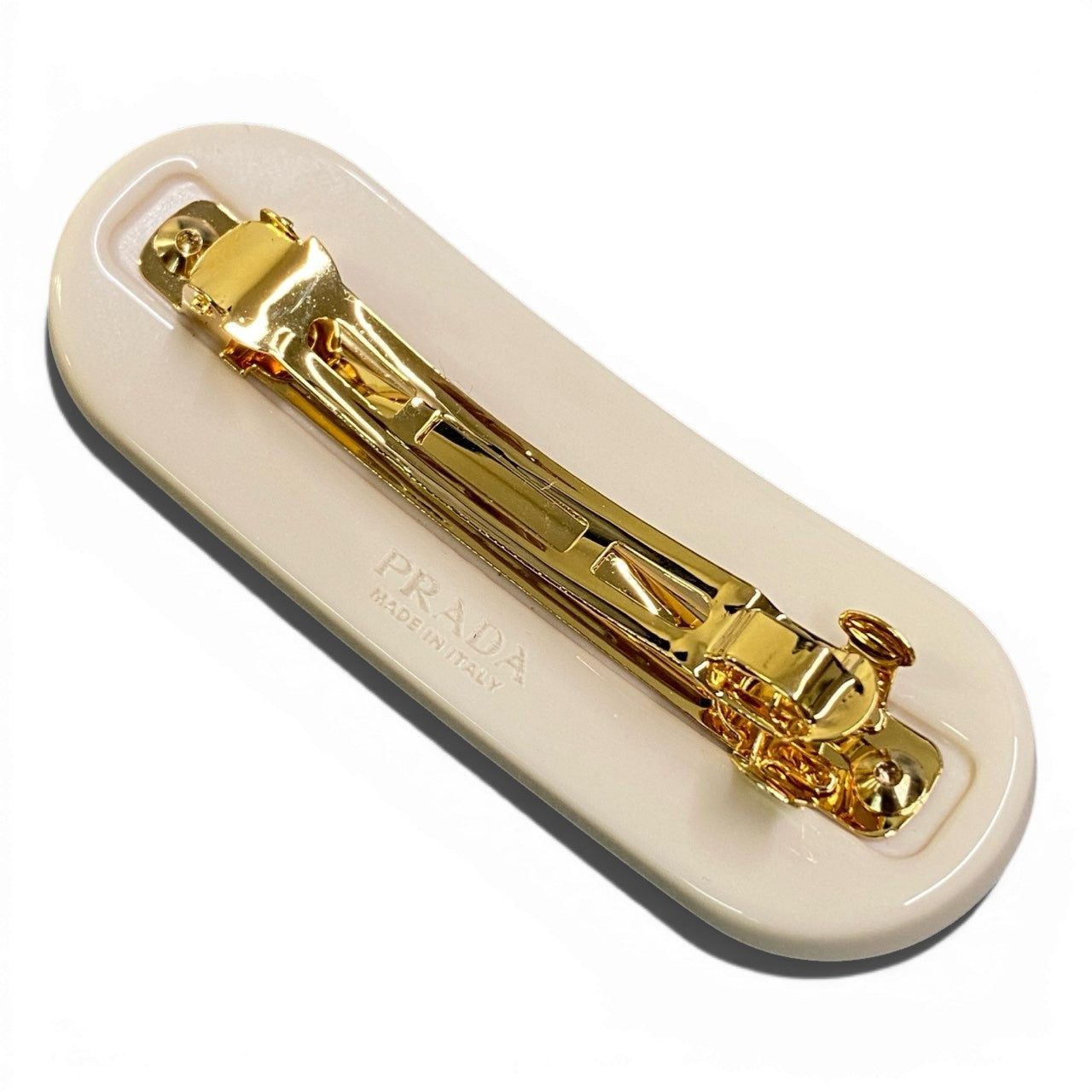 b16 PRADA logo barrette with rhinestonesta1