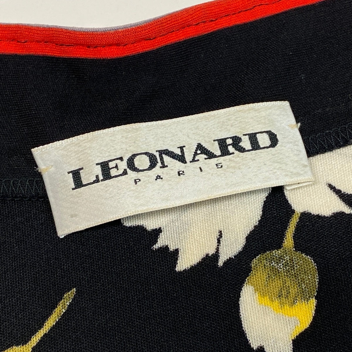 5f27 LEONARD レオナール スカートセットアップ シルクブラス ロングスカート 美しい花柄プリント 38サイズ マルチカラー シルク100％ レディース 女性用o07t