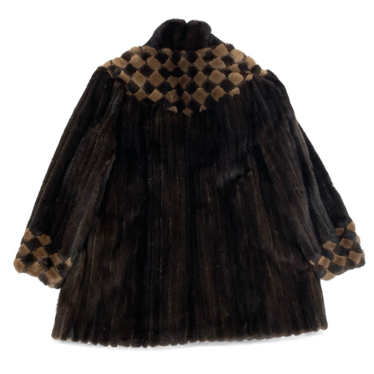 83L10 SAGA MINK サガミンク 銀サガ 希少デザイン ミンクファー コート サイズF ブラウン 最高級本毛皮 MINK FUR マホガニー パステルt18r