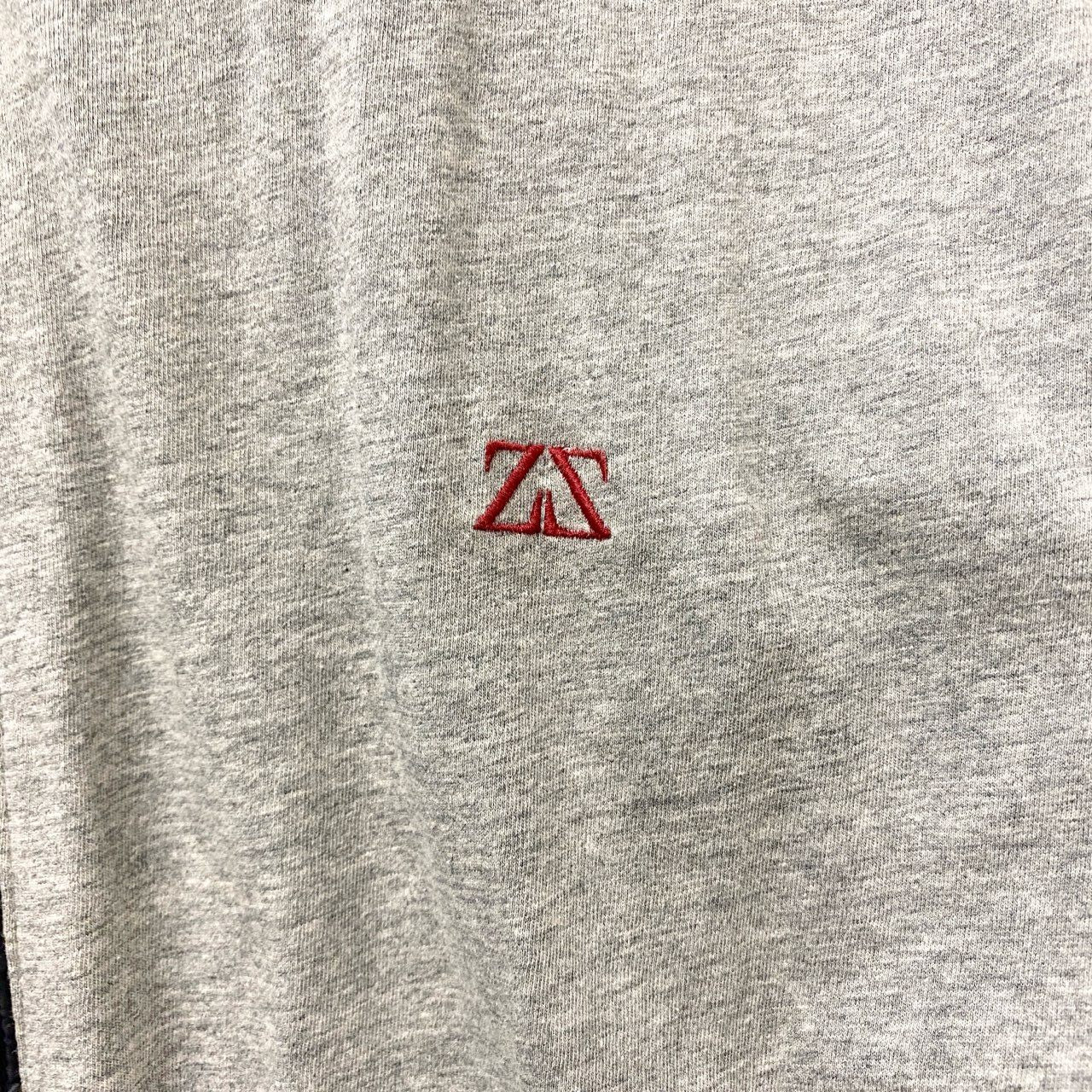 77b26 ZegnaSport ゼニアスポーツ リバーシブルジャケット ブルゾン 3Way フード収納 Lサイズ グレー ナイロン100％ コットン100％ メンズ 男性用u02t