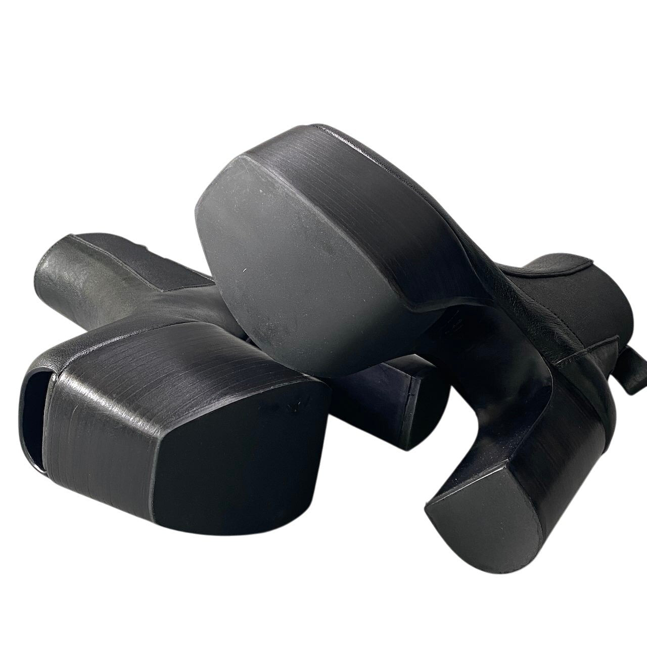 f12《極美品》 Rick Owens リックオウエンス オープントゥ キスブーツ Open Toe Kiss Boots RP20S1840LSL サイズ37 ブラック イタリア製 シューズt18r