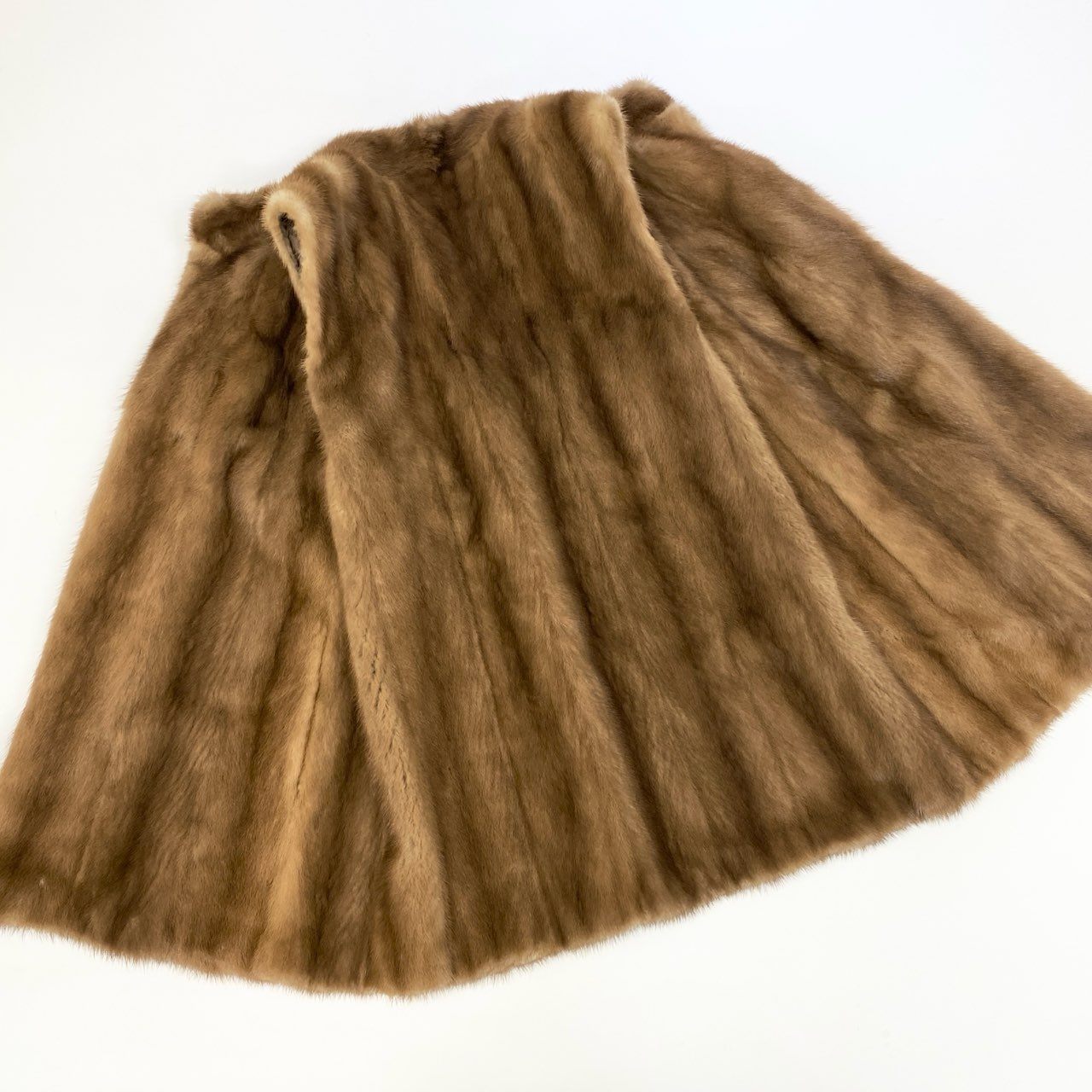 7k14 Taiyo Mink AOYAMA TOKYO タイヨーミンク アオヤマトーキョー 毛皮ベスト ファーベスト ミンクファー ノースリーブジャケット パステルミンク 11サイズ ベージュ レディースu02t