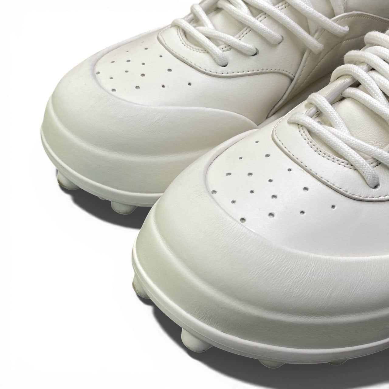 1a22 《美品》 定価￥174,900 JIL SANDER ジルサンダー ORB LEATHER SNEAKERS オーブ レザースニーカー サイズ42 ホワイト 厚底 イタリア製 シューズt18r